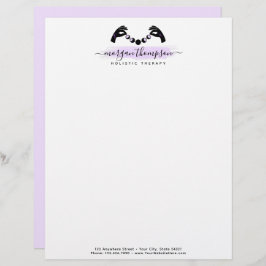 Minimalistische Hände & Mondphasen metaphysisches Briefbogen