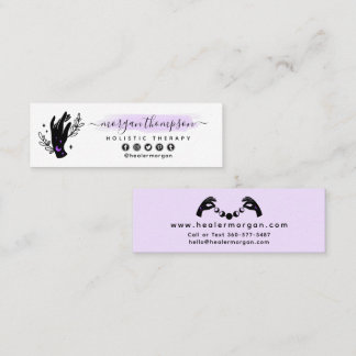 Minimalistische Hände & Mondphasen metaphysisches  Mini Visitenkarte