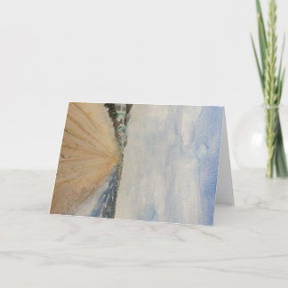 Minimalistische Handgemälde, Wasserfarbe, Strandsz