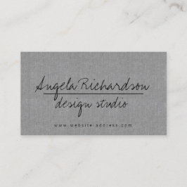 Minimalistische handgeschriebene Blogger Grau Line Visitenkarte