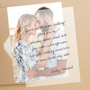 Minimalistische handgeschriebene Hochzeit