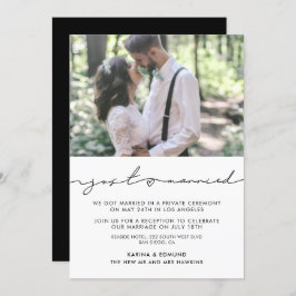 Minimalistische, handgeschriebene Hochzeitsankündi Einladung