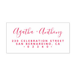 Minimalistische handgeschriebene Hochzeitsstimmung Permastempel