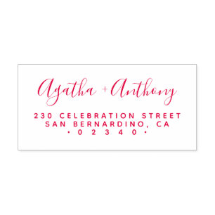 Minimalistische handgeschriebene Hochzeitsstimmung Permastempel