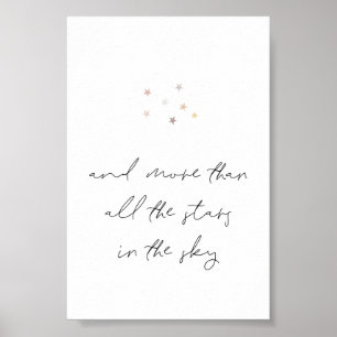Minimalistische handgeschriebene Liebeszitate neut Poster