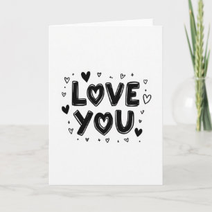 Minimalistische handgezeichnete Liebeskarte Karte