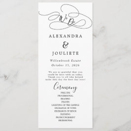 Minimalistische Handschrift, einfach moderne Hochz Programm