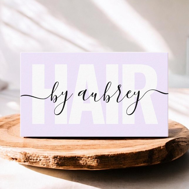 Minimalistische Handschrift Kalligrafie Haarstylis Visitenkarte (Von Creator hochgeladen)