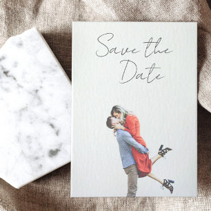Minimalistische Handschrift Volles Foto-Overlay-Ho Save The Date