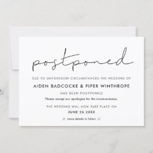 Minimalistische handschriftliche aufgeschobene Ank Einladung