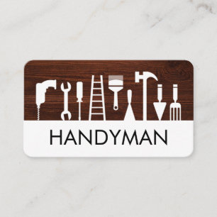 Minimalistische Handwerker-Werkzeug-Silhouette Visitenkarte