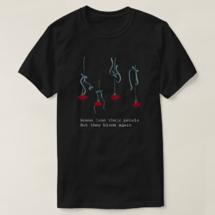 Minimalistische hängende Rosen Inspirierendes Zita T-Shirt