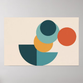 Minimalistische Harmonie - Geometrische Kreise Wan Poster