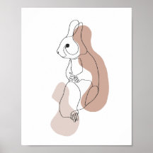 Minimalistische Hasen-Linienkunst-Illustration
