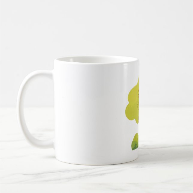 Minimalistische Hellgrüne Baum Klassische Tasse (Links)