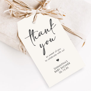 Minimalistische Hello Baby Baby Shower Favor Tags Geschenkanhänger