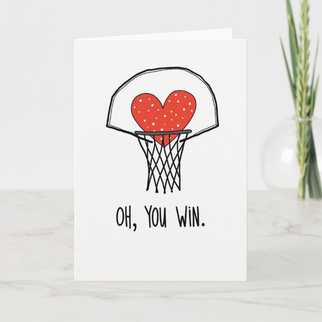 Minimalistische Herz-Gewinnerkarte Karte (Vorderseite)