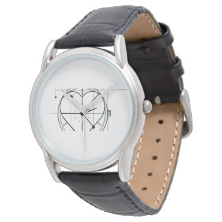 Minimalistische Herz-Uhr - Geometrische Linienkuns Armbanduhr