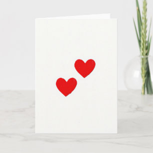 Minimalistische Herzen Liebeskarte Karte
