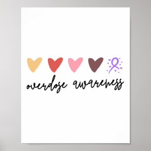 Minimalistische Herzen Überdosierungsbewusstsein 1 Poster