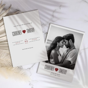Minimalistische Herzhochzeit speichern Sie das Dat Save The Date