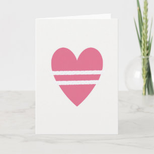 Minimalistische Herzkarte mit Linien Karte