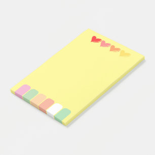 Minimalistische Herznotizen Post-it Klebezettel