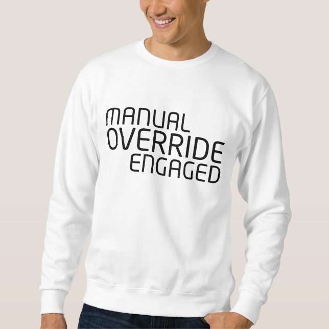 Minimalistische Hochdichte-Typografie-Crewneck Sweatshirt (Vorderseite)