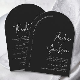 Minimalistische Hochzeit Alles in allem Moderner S Einladung