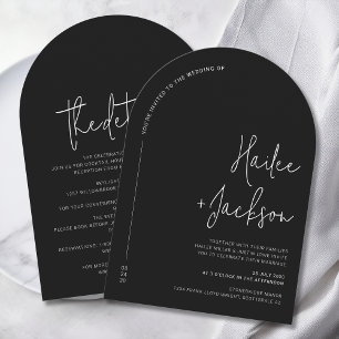 Minimalistische Hochzeit Alles in allem Moderner S Einladung