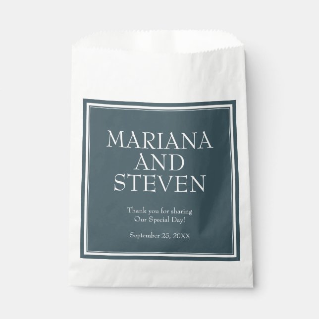 Minimalistische Hochzeit an den Grenzen Geschenktütchen (Vorderseite)