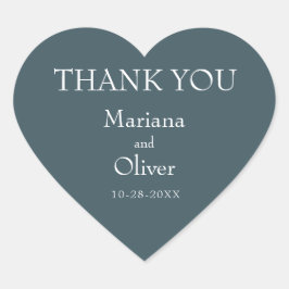 Minimalistische Hochzeit an den Grenzen Herz-Aufkleber