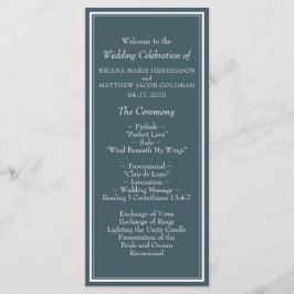 Minimalistische Hochzeit an den Grenzen Programm