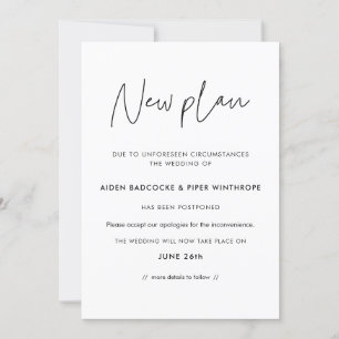 Minimalistische Hochzeit Ankündigungskarte für neu Einladung