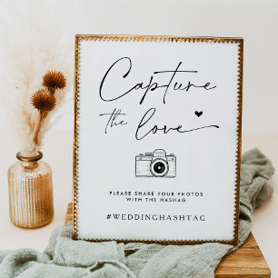Minimalistische Hochzeit Capture the Liebe Foto-Ze Poster
