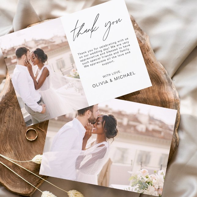 Minimalistische Hochzeit Danke Foto Flyer (Von Creator hochgeladen)