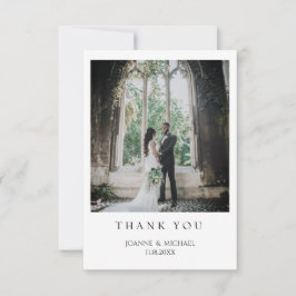Minimalistische Hochzeit Danke Fotokarte - Elegant