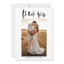 Minimalistische Hochzeit Dankeschön-Karte