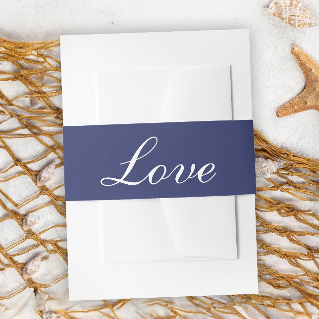 Minimalistische Hochzeit der Nautischen Liebe Einladungsbanderole (Von Creator hochgeladen)