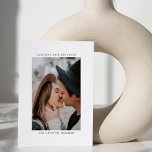Minimalistische Hochzeit des modernen Foto Front B Einladung<br><div class="desc">Minimalistisches,  modernes Foto-Front-Back-Design Einladung</div>