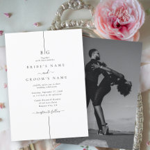 Minimalistische Hochzeit des modernen Fotos