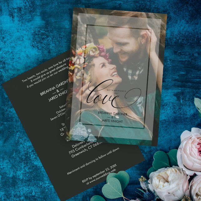 Minimalistische Hochzeit des modernen Vellum-Effek (Von Creator hochgeladen)