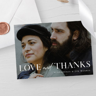 Minimalistische Hochzeit Einfaches und elegantes Dankeskarte