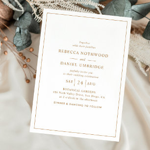 Minimalistische Hochzeit Einladung