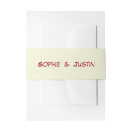 Minimalistische Hochzeit Einladungsbanderole
