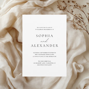 Minimalistische Hochzeit Elegant Modern Einladung