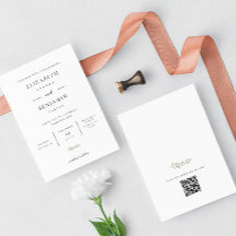 Minimalistische Hochzeit Elegante Moderne Botanisc