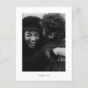 Minimalistische Hochzeit Foto Vielen Dank Postkart Postkarte