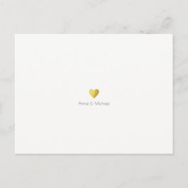 Minimalistische Hochzeit gerettet, weiß Ankündigungspostkarte