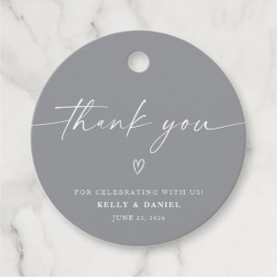 Minimalistische Hochzeit Geschenkanhänger